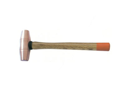 Copper drum with wooden handle hammer