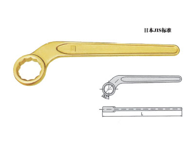 Proof curved handle single head box wrench