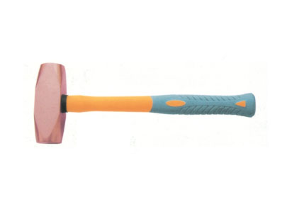 European flat hammer, plastic handle, copper