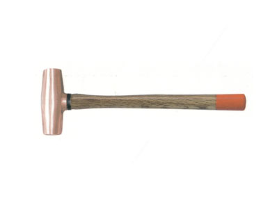 Copper drum with wooden handle hammer