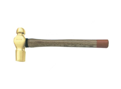 Brass nipple hammer with wooden handle